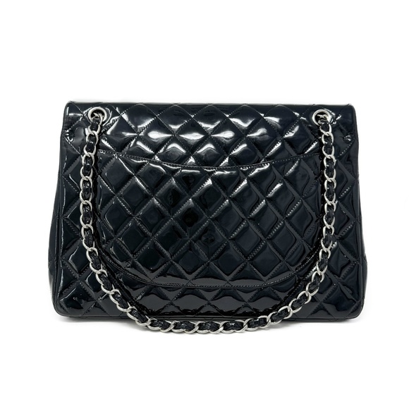 Chanel Black Patent Maxi Classic Double Flap bag - Picture 3 of 13